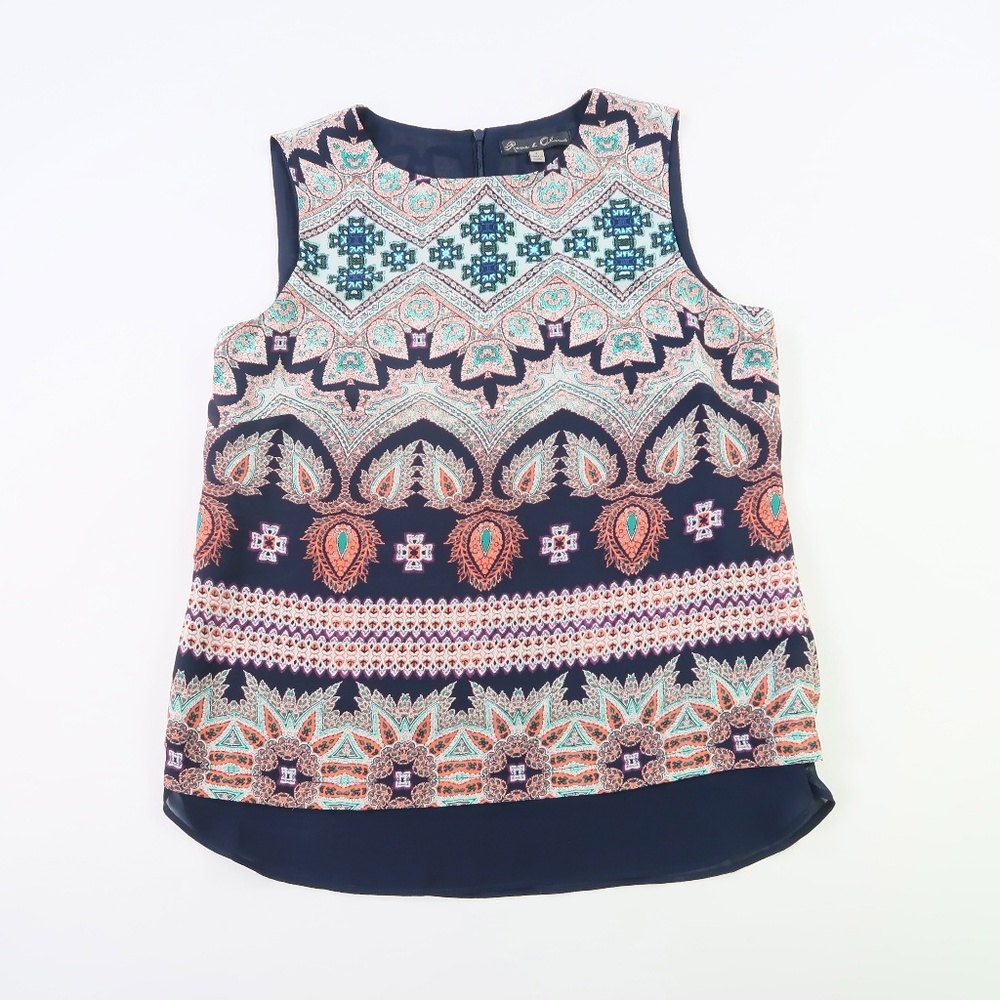 Rose & Olive Women's Top Blouse Small Sleeveless